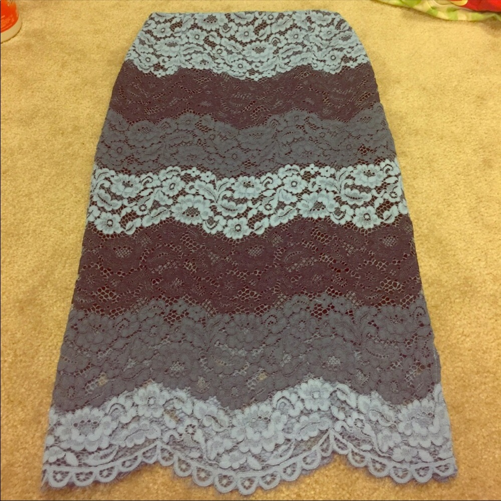 Sandro Blue Lace Skirt
